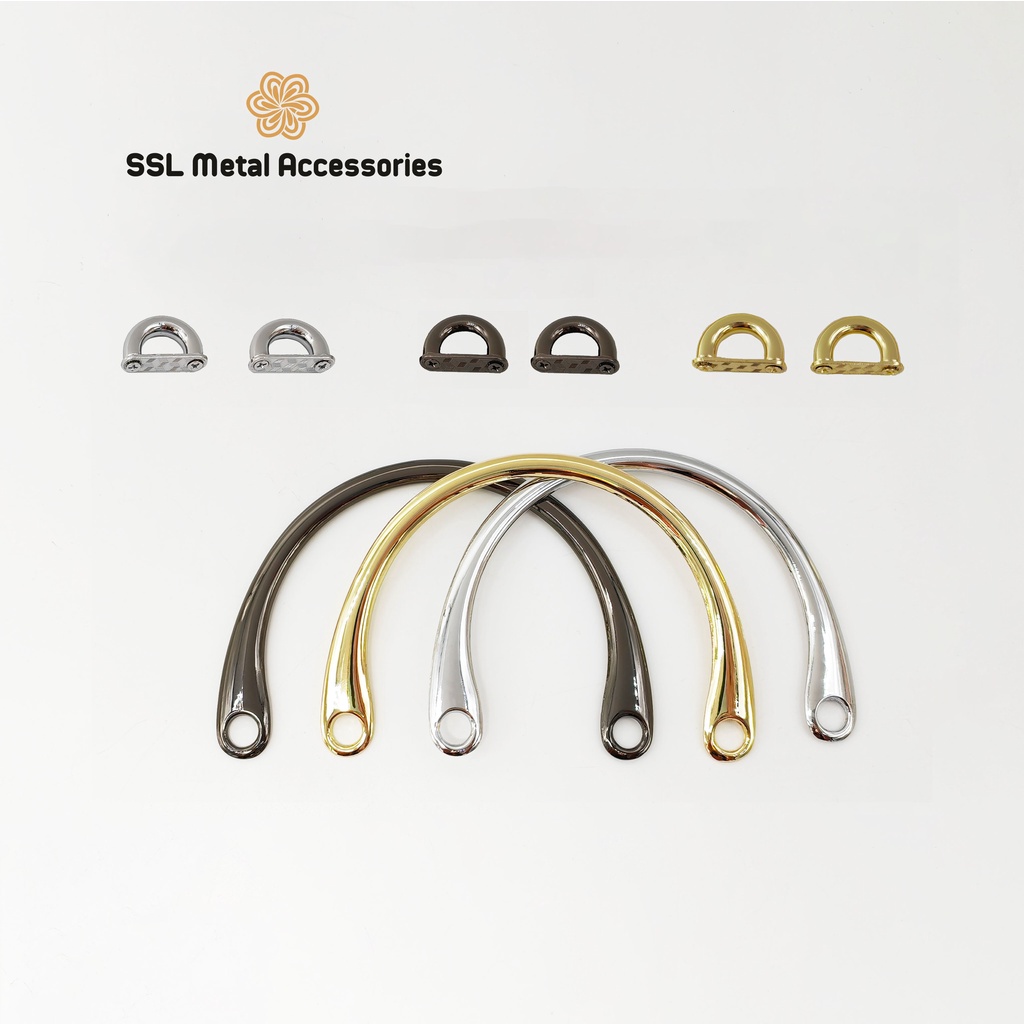 Quai C kim loại thời trang mới loại dày kèm U dành cho túi xách YL-701 122*92*86/27*10*17mm