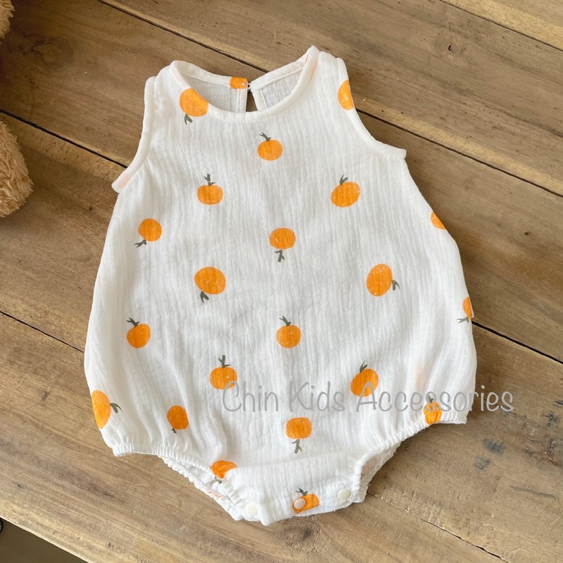 Body cộc xô muslin nhăn siêu mát