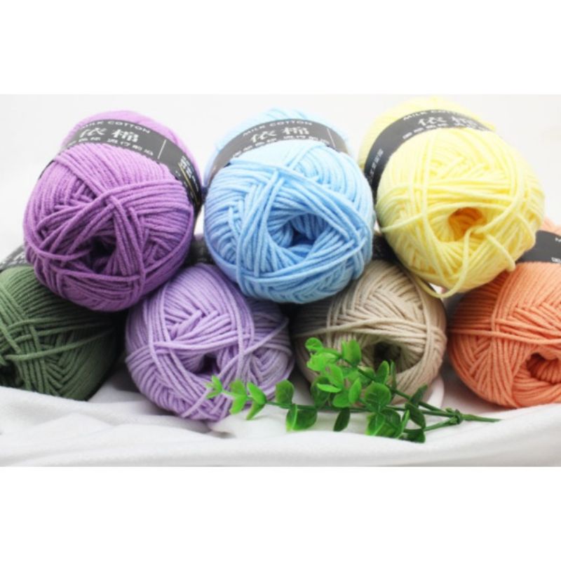 ❤️ Len Milk Cotton Mac Đen 50gram Mã 51 - 86 ❤️