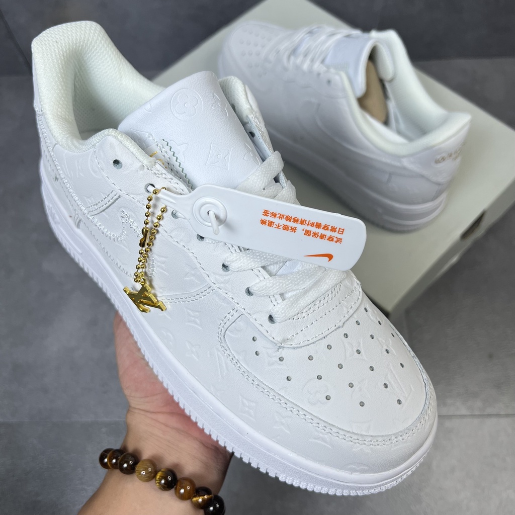 Giày Thể Thao/Giày Sneaker Full Trắng AF1 MIX LV Full Phụ Kiện Kèm Box Bảo Vệ