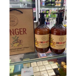 Cặp Dầu Gội Xả Gừng Ginger Olap 800ml x2