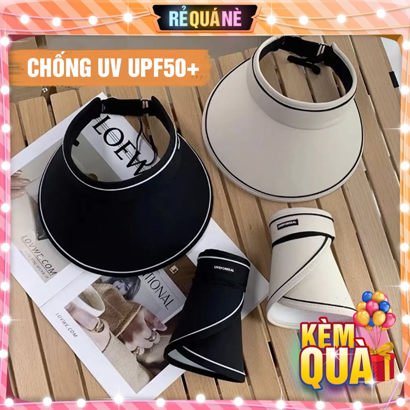 Nón Vải Nửa Đầu Chống Nắng Màu Trơn Có Thể Xếp Gọn RQN2173