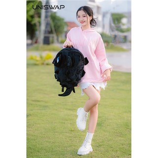 (KHỦNG LONG NHUNG ĐEN) CẶP ĐI HỌC (2 lớp) SIÊU CUTE - VẢI NHUNG