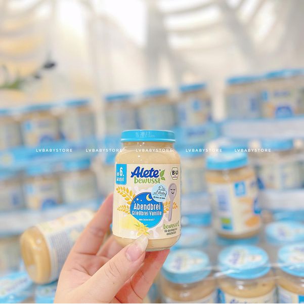 Hũ dinh dưỡng ăn dặm cho bé trên 6 tháng tuổi Alete Bewusst Abendbrei hũ 190g