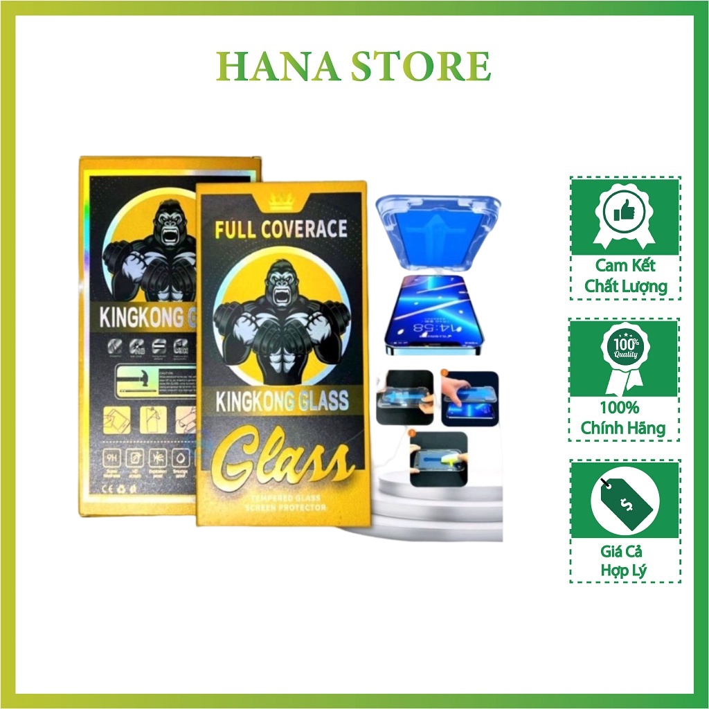 Cường Lực Kingkong Chống Nhìn Trộm Có Khung Tự Dán Cho Iphone 7P-14PROMAX-Hana store