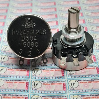 Chiết áp biến trở một vòng núm vặn thang đo rv24yn20s b504 500kr 500kohm