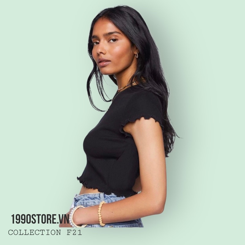 Áo thun gân form croptop 4 màu vnxk