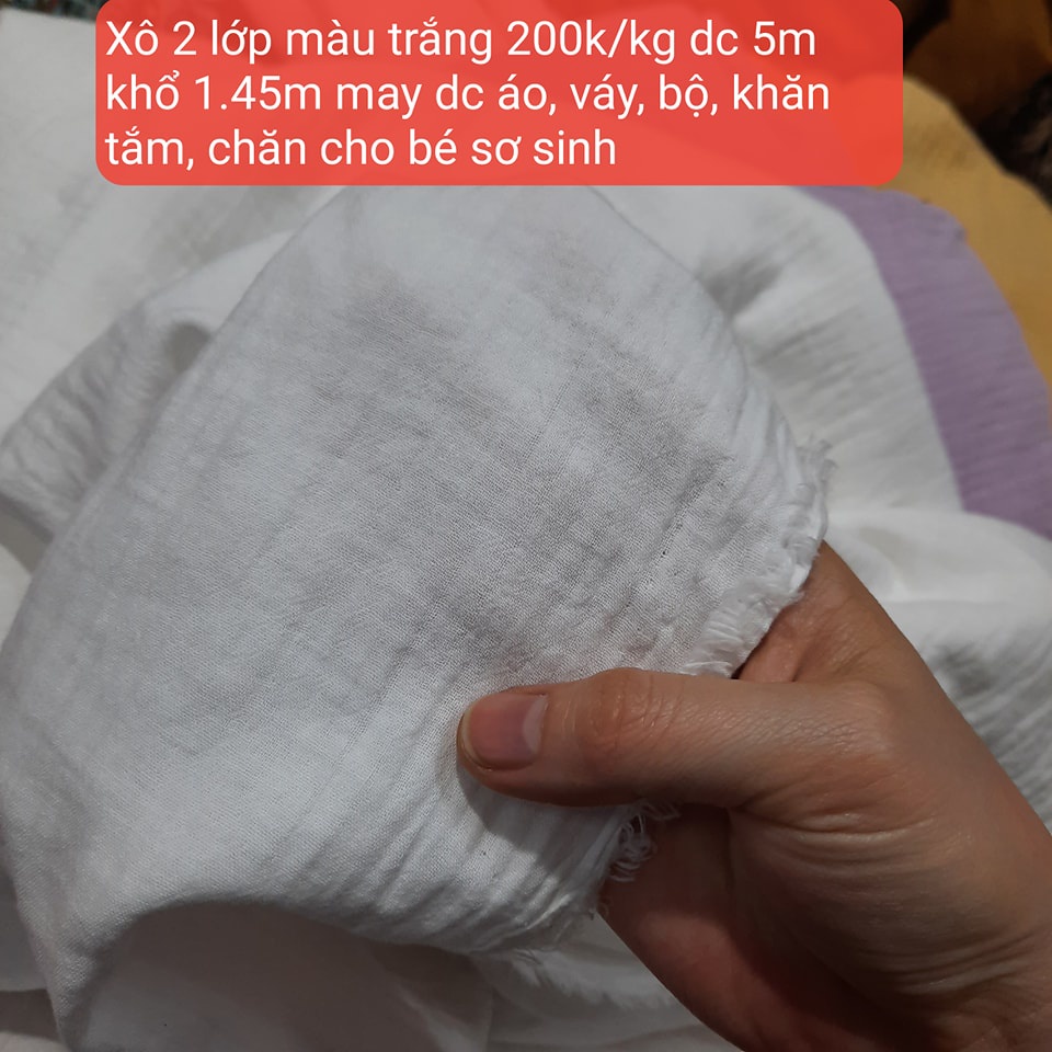 Vải xô trắng 2 lớp 100k/0.5kg