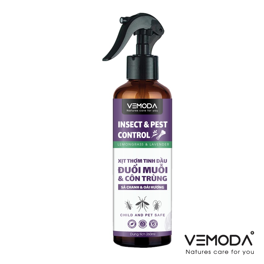 Bình xịt phòng đuổi muỗi Sả chanh Oải Hương Vemoda