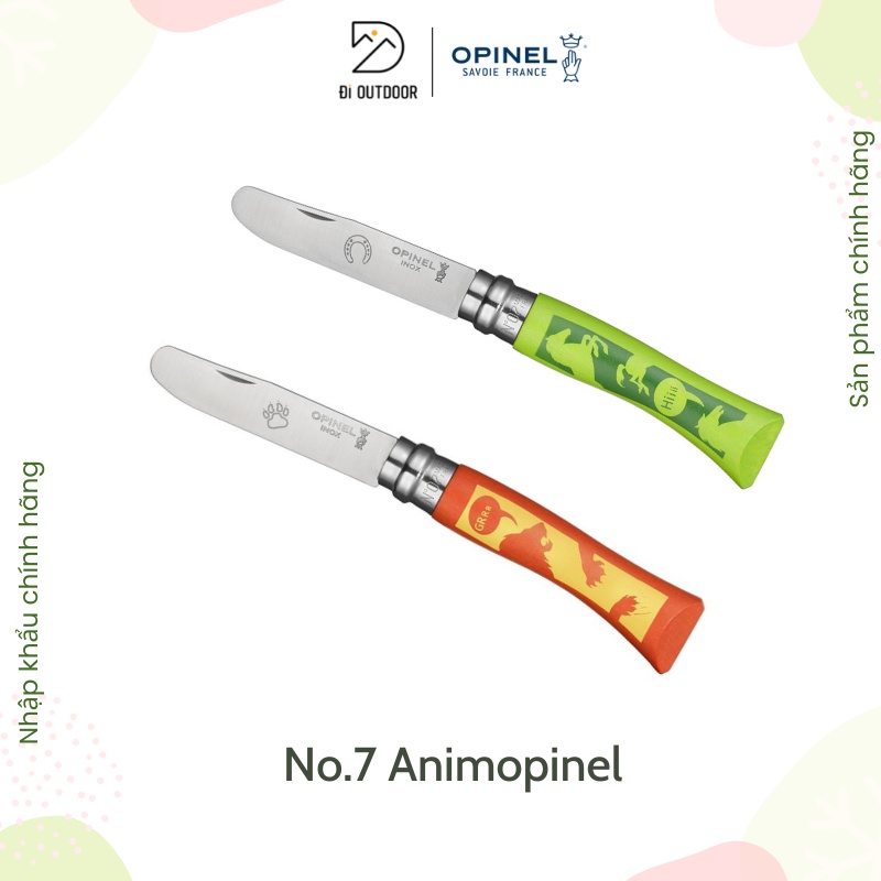 Dao Đầu Tròn Opinel No 7 Animopinel Child knife- Stainless Steel