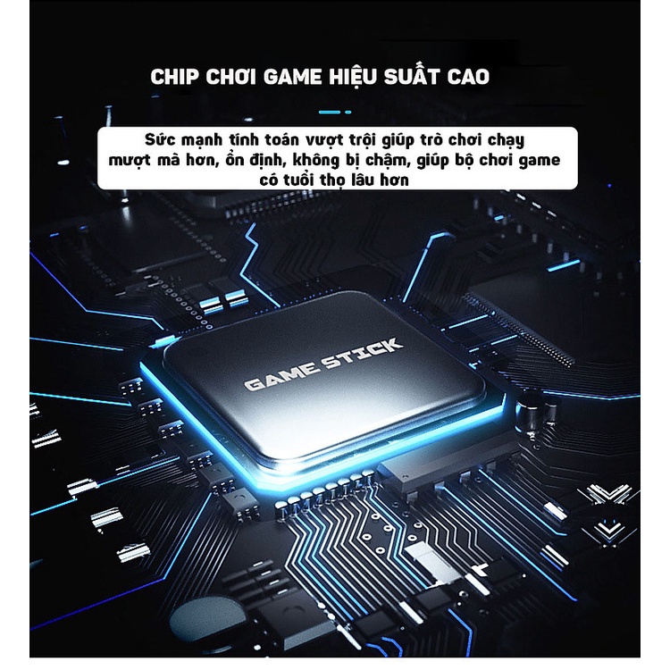 Máy Chơi Game Điện Tử 4 Nút Game Stick HDMI 3000+/10000+ Trò Chơi, Kết nối HDMI, 4K kết nối với ti vi，32GB/64GB