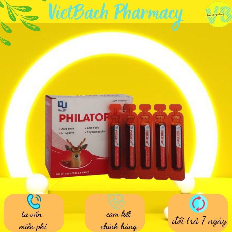 Siro ăn ngon Philatop new ống nhựa hộp 20 ống giúp bé ăn ngon
