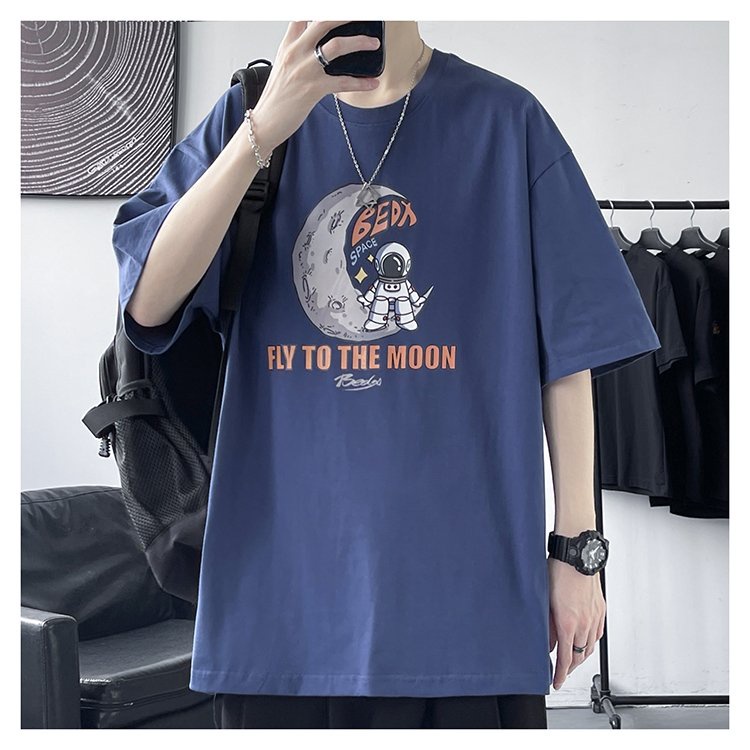 Khẩu trang vải poli dùng cho ÁO THUN TAY LỠ FLYTOTHEMOON UNISEX NAM NỮ MÀU XANH