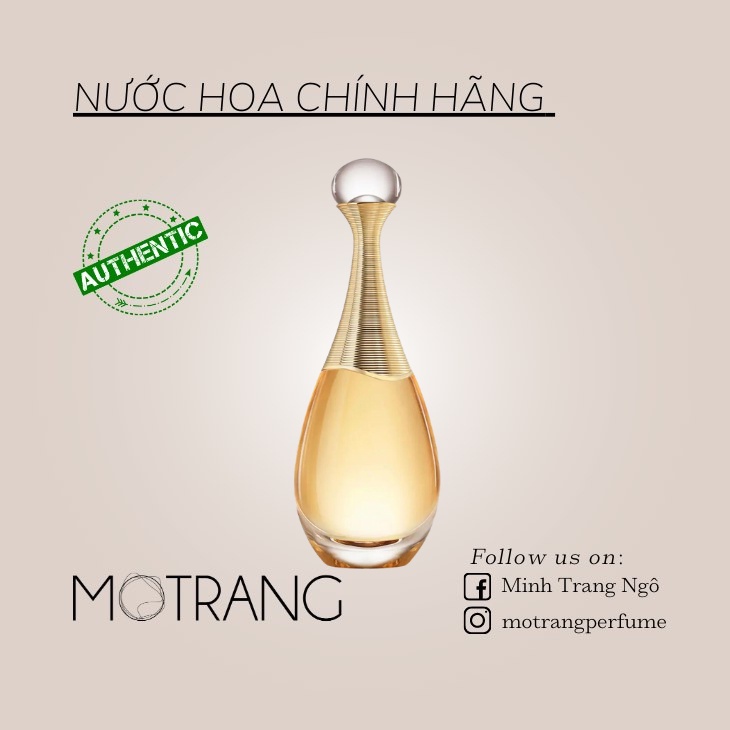 Nước Hoa Nữ Di or J'adore Thơm Lâu Hương Hoa Quả Trái Cây Nữ Tính, Thanh Lịch  5ml - 10ml - 20ml