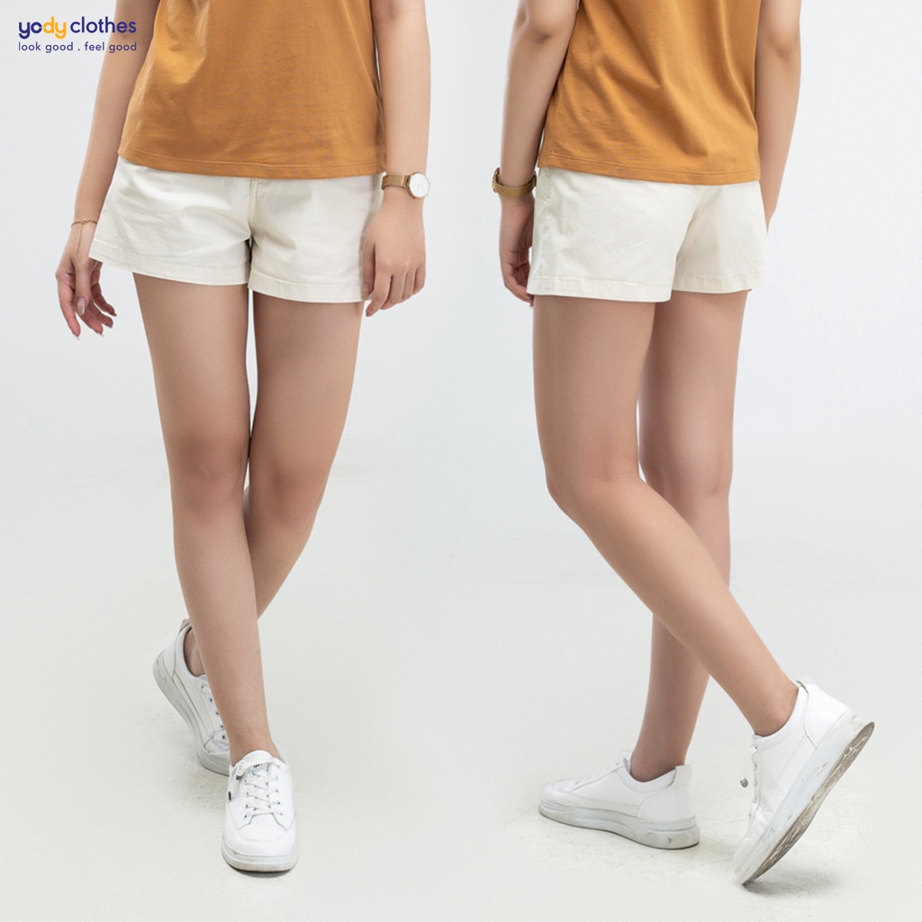 Quần short quần đùi nữ kaki YODY dáng suông trơn cá tính dễ phối đồ SJN4022