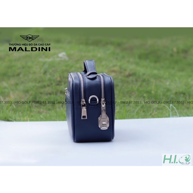 Túi cầm tay golf Maldini - Túi golf cầm tay da bò thật 100% khoá số