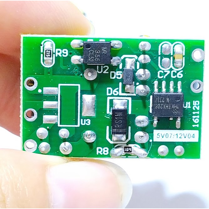 Nguồn xung mini 12V 400mA, có thể cấy ổn áp ra 3.3V 5V 9V ( 2x3cm) PVN18952