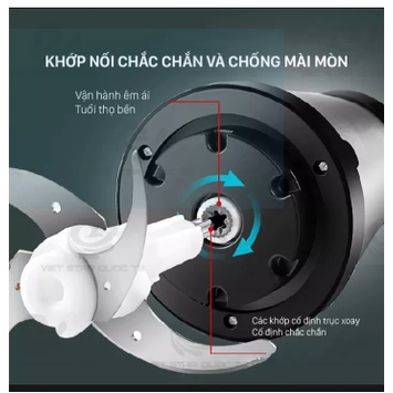 Máy xay thịt inox không gỉ 4 lưỡi YM-102 - Hàng Chính Hãng