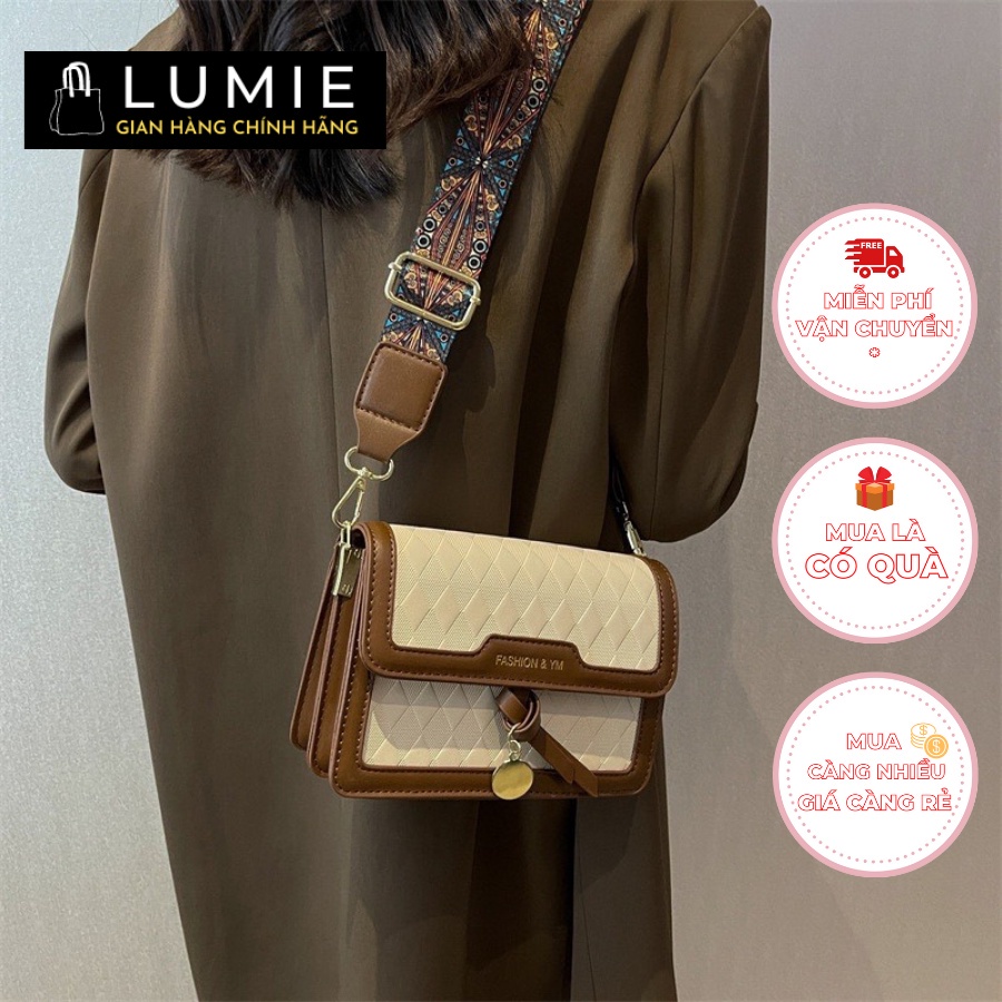 Túi xách nữ đeo chéo, đeo vai Lumie, dùng đi chơi, đi học, chất da đẹp, thời trang cao cấp size 20cm LB457