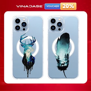 Ốp Lưng Iphone 16 Pro/15+/14/13 Pro Max/12/XS/...Từ Tính Hỗ Trợ Sạc Không Dây Hình Hưu Trong Tranh