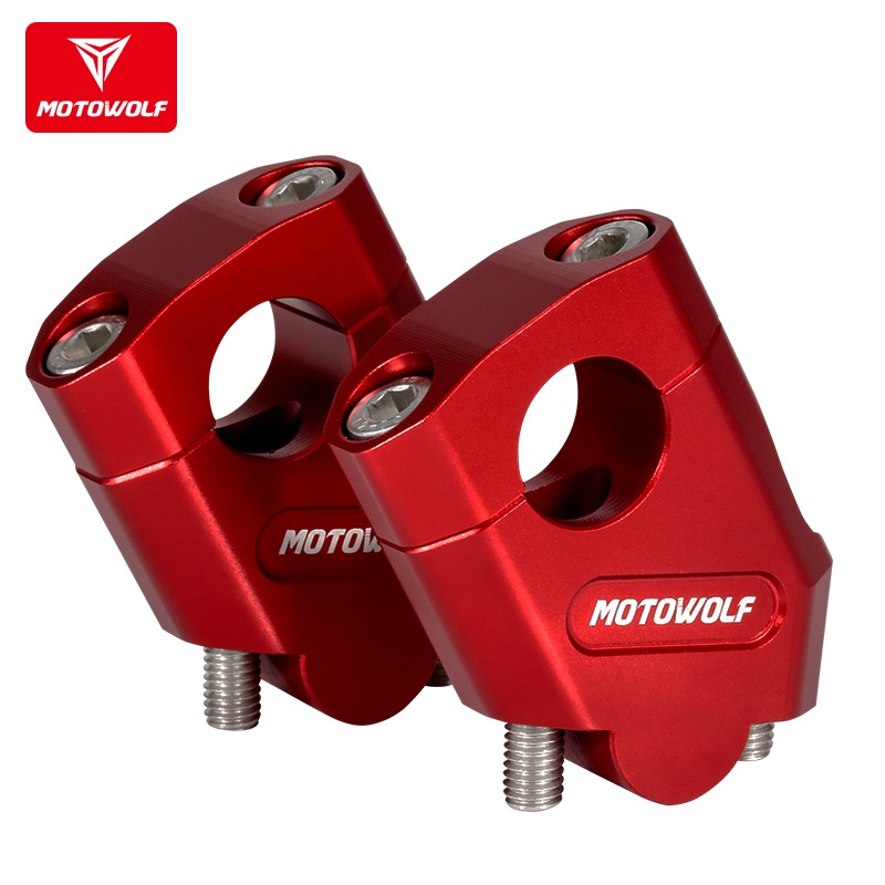 Gù Nâng Chéo Ghi Đông MOTOWOLF 22mm/28mm, Nâng Tay Lái Chống Mỏi Giá 1 Cặp