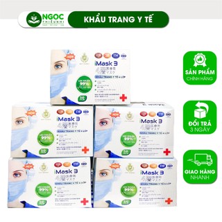 Khẩu trang y tế Duy Khánh Imask3 4 lớp kháng khuẩn đủ màu cho người lớn [hộp 50 chiếc chia túi 10]