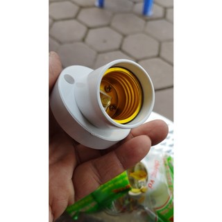 Đui đèn gắn ốp tường E27 đui xoáy 27mm chếch góc 45 độ nival