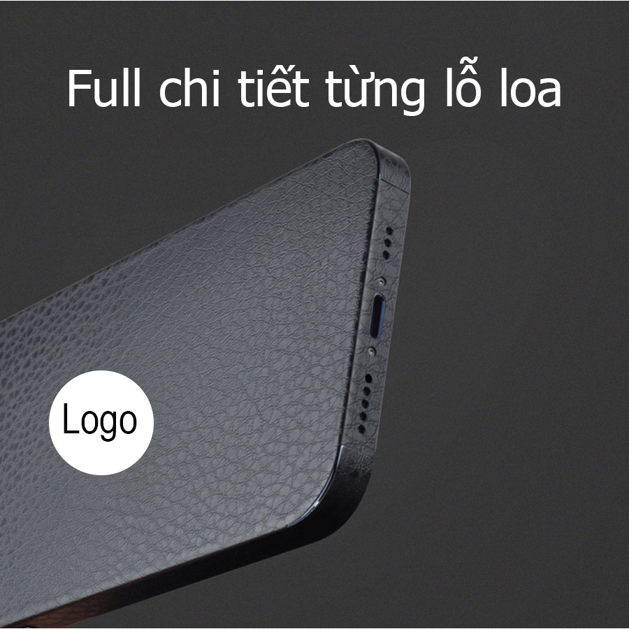 Miếng dán skin vân da Iphone 13 Promax 13Pro 13 12 Promax 12 Pro 12 11 Promax 11Pro 11 Xsmax Xs X 7plus 8plus 6 plus 6