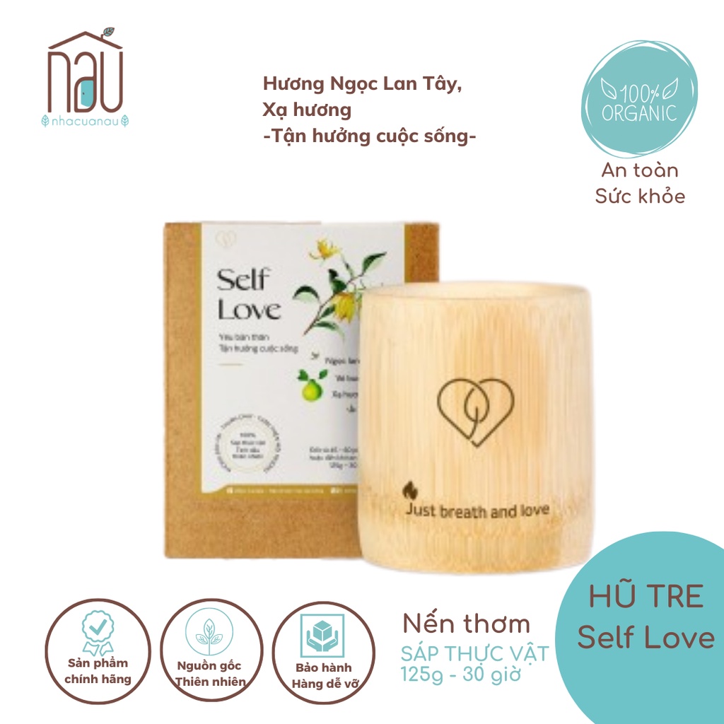 Nến thơm vì sức khoẻ từ sáp đậu nành, hũ tre và tinh dầu thiên nhiên an toàn cho người dùng jBAL nhacuanau