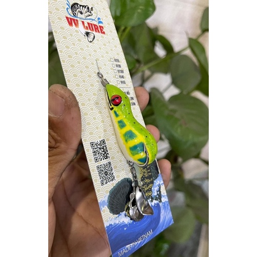 Nhái hơi VV55 Dài 5.5cm 7g kéo nổi ,9g lửng 12g chìm