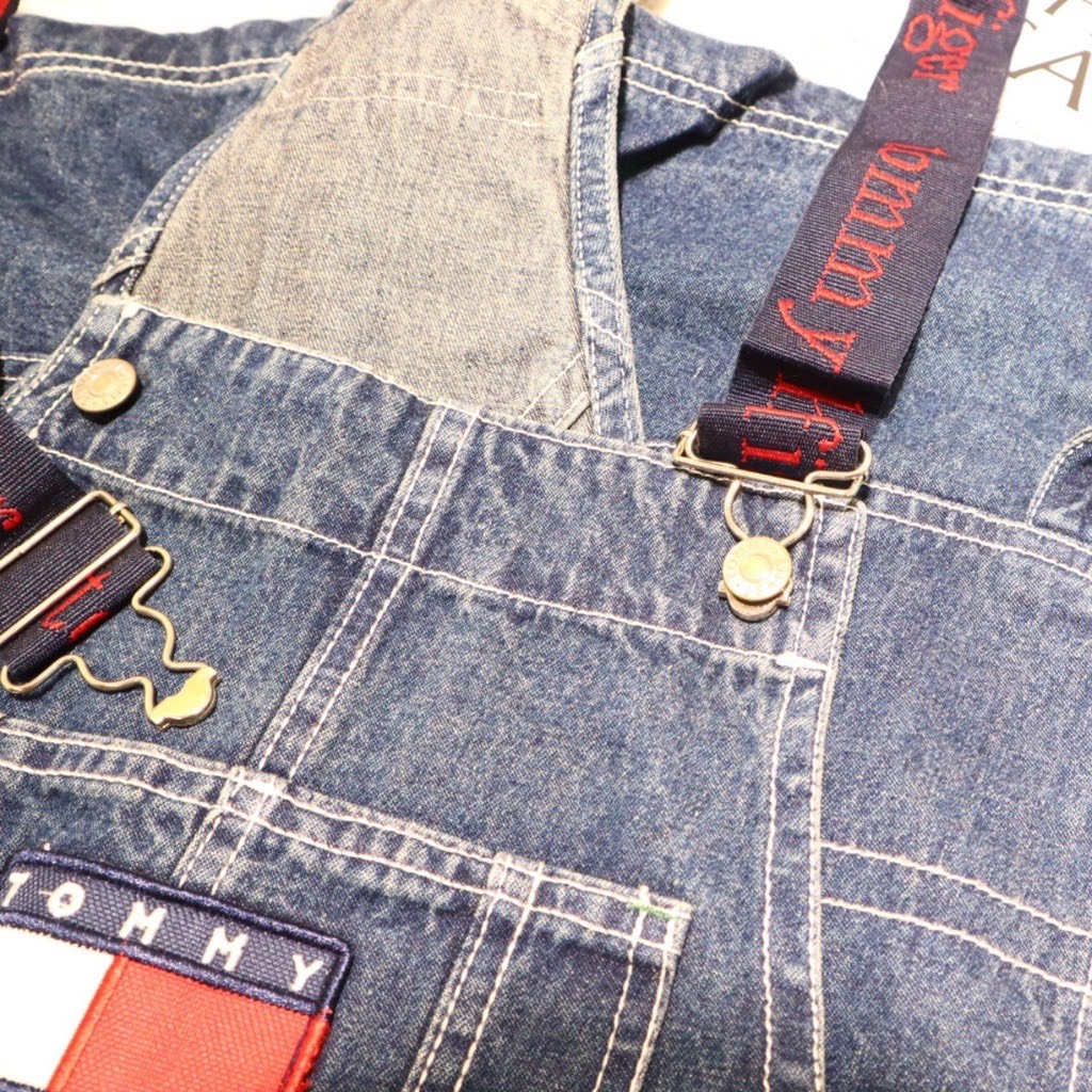 Quần Yếm Ngắn Vintage Tom.my Jeans 2 Dây Phía Trước QYNT