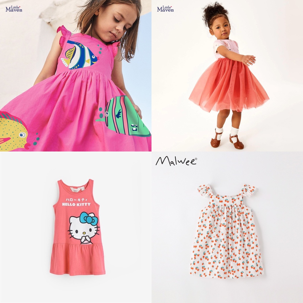 BST váy Little Maven/ Malwee họa tiết dễ thương cho bé gái 2-7 tuổi - Little Maven Chính Hãng