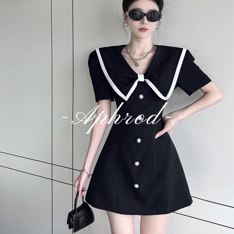 Aphrod Đầm Đen Ôm Eo Thời Trang Dành Cho Nữ