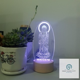 [Ảnh Thật]Đèn Phật A Di Đà Đứng