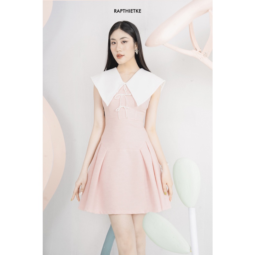 RẬP - Đầm Cổ V Không Tay Thân Xòe - MASSY 04