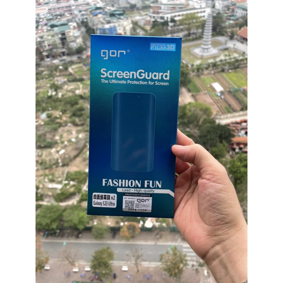 Bộ 2 miếng Dán dẻo cho Samsung S23 Ultra ,S23 Ultra 5G chính hãng GOR