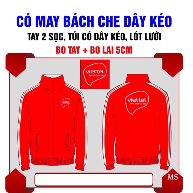 Áo gió Đỏ viettel