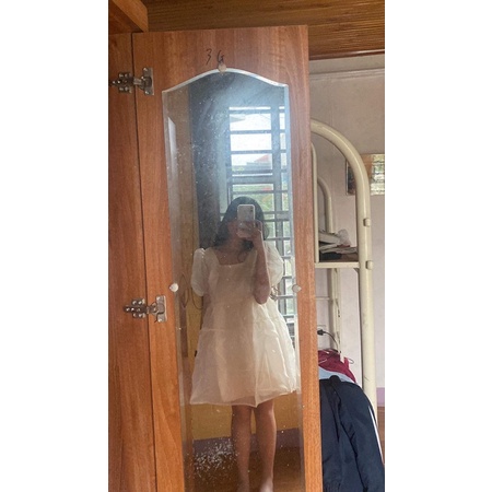 PASS VÁY BABYDOLL TRẮNG BE BỒNG BỀNH CHẤT VOAN TƠ