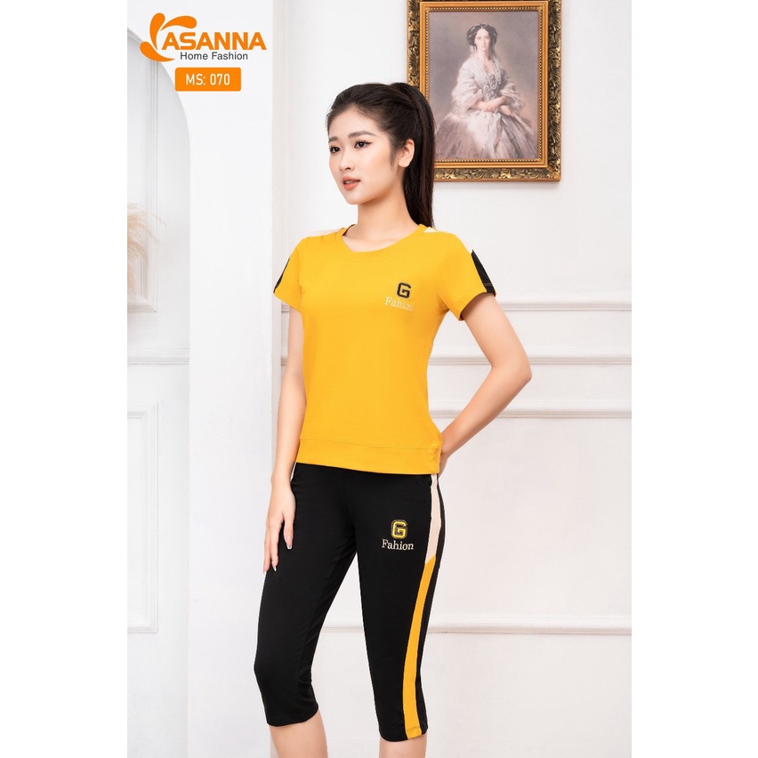 Bộ nữ-bộ thể thao ngố Hàng Hiệu Đẹp chất liệu Cotton Cao Cấp co giãn 4 chiều,ko bai,ko xù ASANNA ms:070