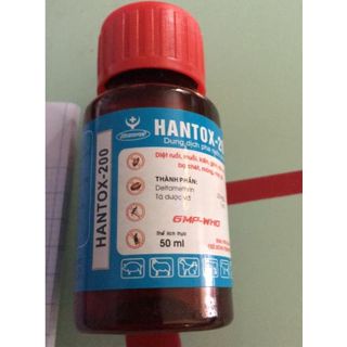HANTOX 200 - Dung Dịch Pha Nước D.i.ệt Ruồi, Muỗi, V.e, B.ọ Ch.ét , Mạt Gà Cho Ổ Thú Cưng &amp; Nhà Cửa - 50ml