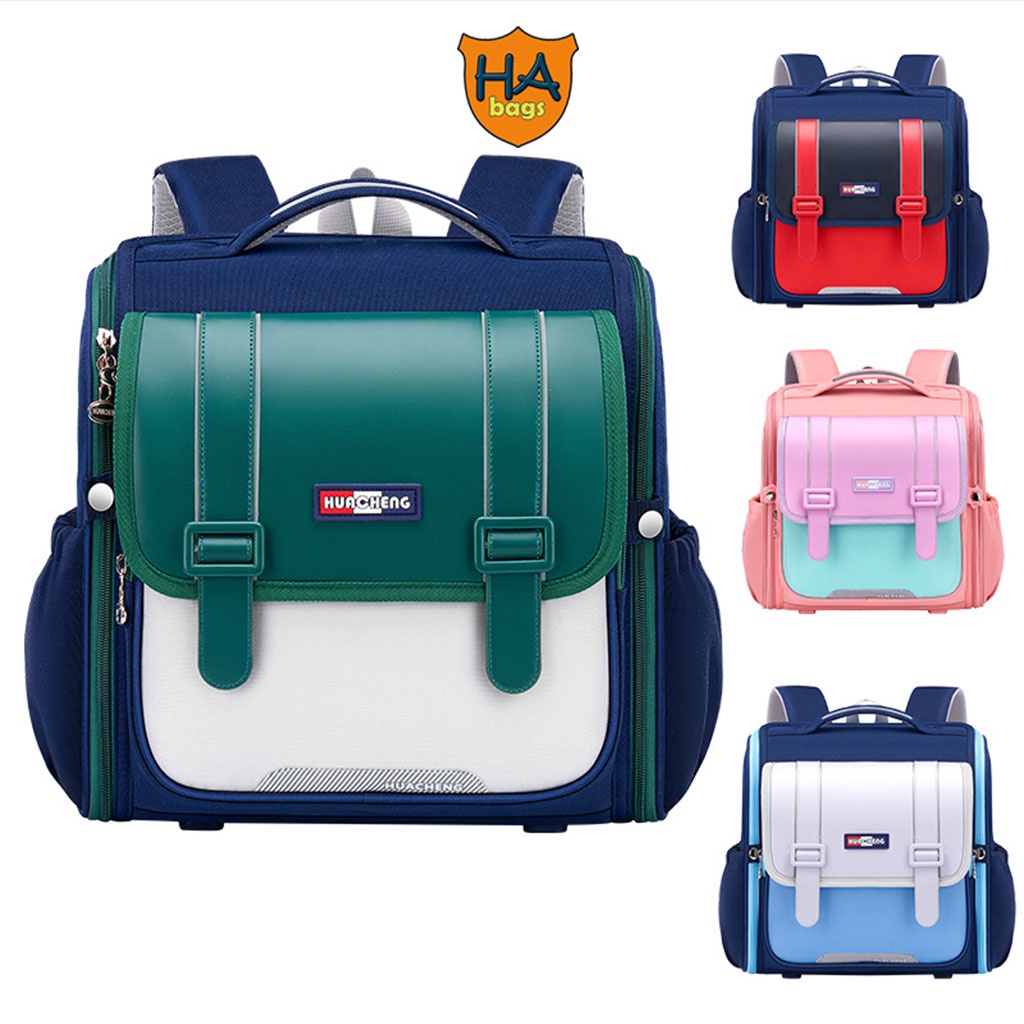 Cặp sách học sinh HA1032 kích thước 35x33x20cm mẫu balo tiểu học năm học mới 2023