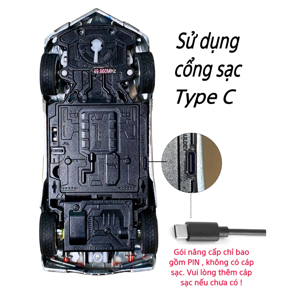 GÓI NÂNG CẤP PIN SẠC - cho xe điều khiển thần xe siêu tốc