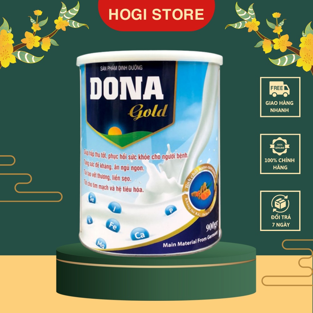 Sữa Dona Gold Hogi HCN Bổ Sung Dinh Dưỡng và Canxi Tăng Cường Sức Khỏe Hiệu Quả Hộp 900gr