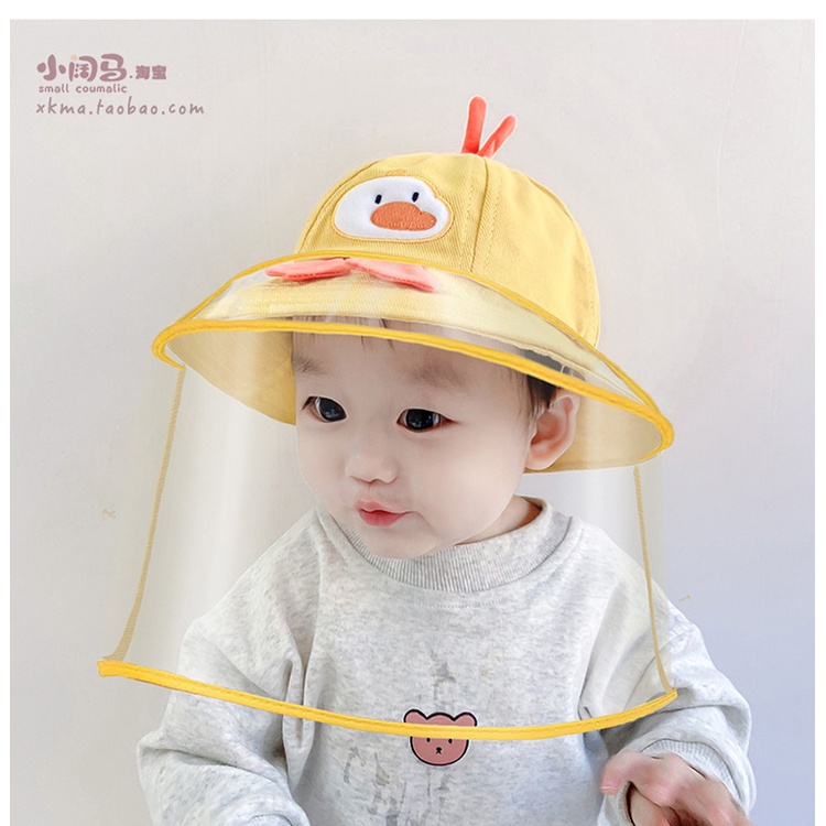Nón chống giọt bắn cho bé, miếng chắn có thể tháo rời