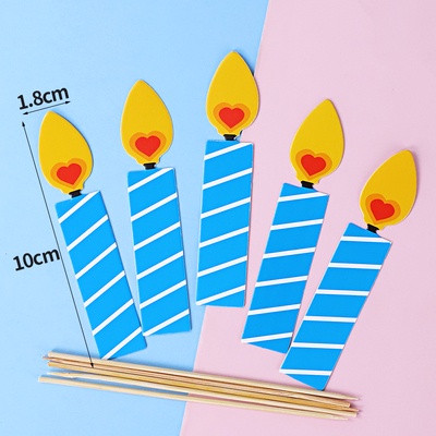 Phụ kiện trang trí bánh kem, sinh nhật - Topper trang trí kim tuyến tua rua đủ màu