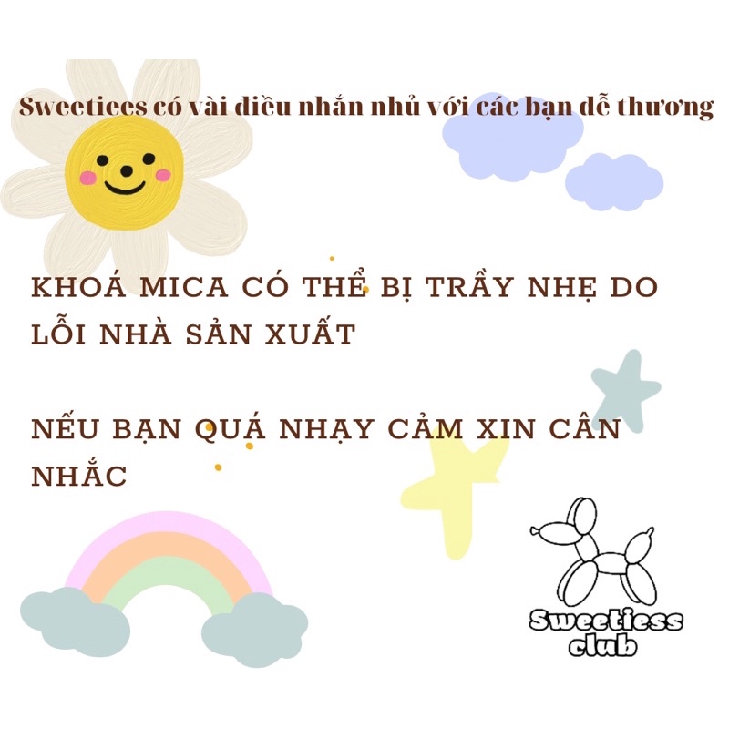 Móc khoá mica trái tim dây hạt cườm