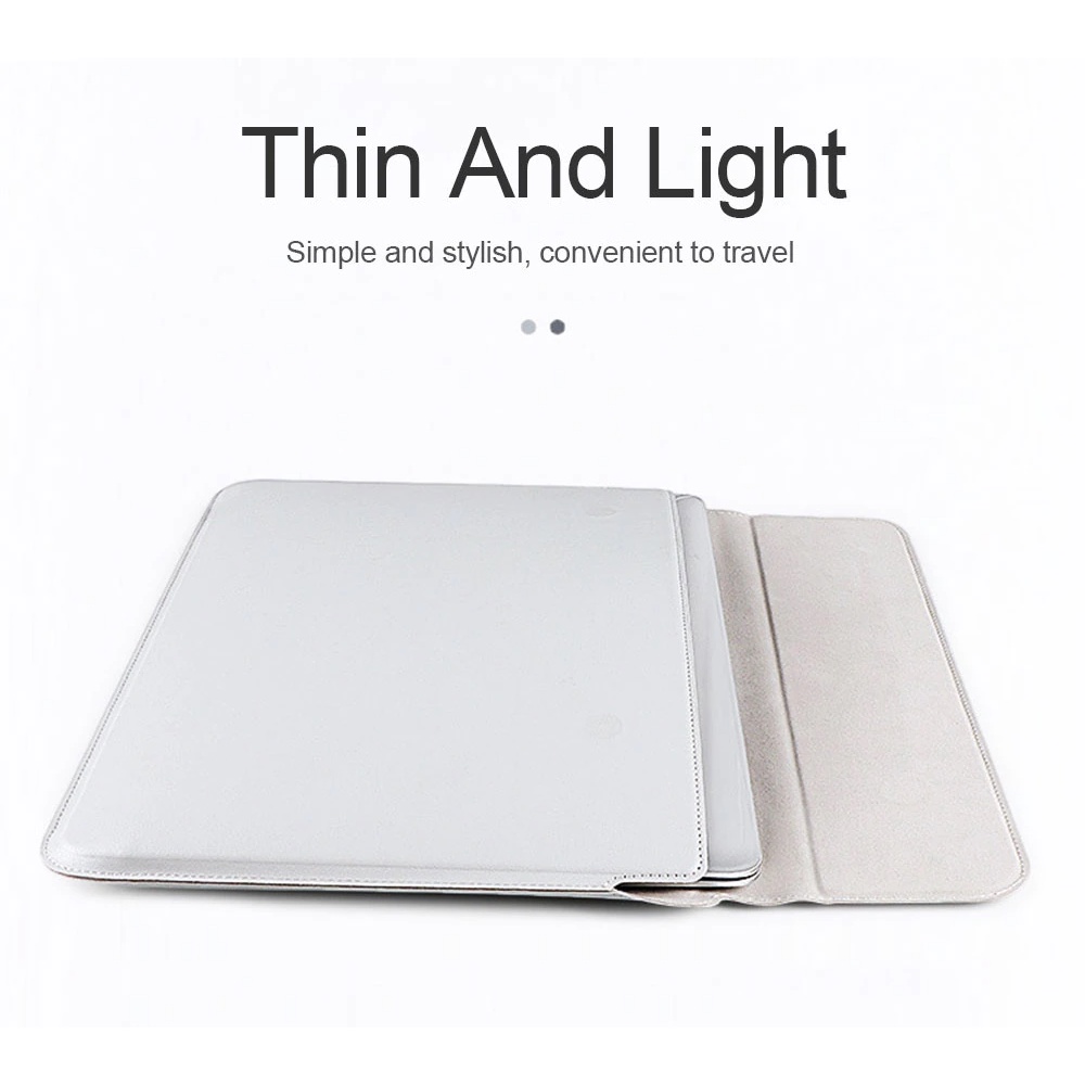Bao da Laptop kèm đế kê máy tiện lợi, thời trang, chống trầy xước, bảo vệ máy