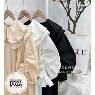 Đầm suông tay nhún D52A
