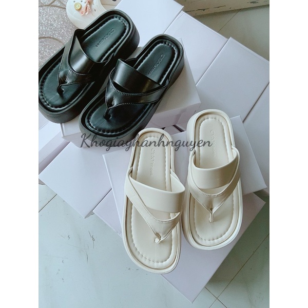 Dép xỏ ngón đế cao quai ngang hàng QC