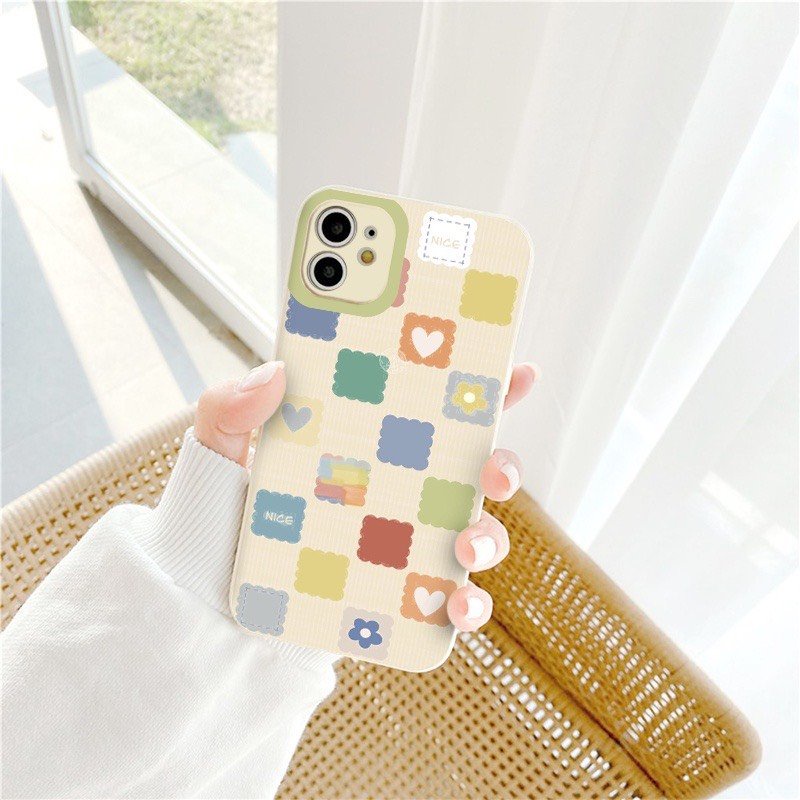 Ốp Lưng iPhone Cạnh Vuông, Bảo Vệ Camera Hình Ô Vuông NICE iP 7Plus,8Plus,x,xs,xsmax,11,12,13,Pro,ProMax